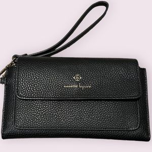 Nanette Lepore Wallet Wristlet Clutch Black. NWOT